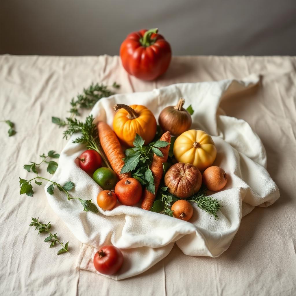 Composição de vegetais orgânicos